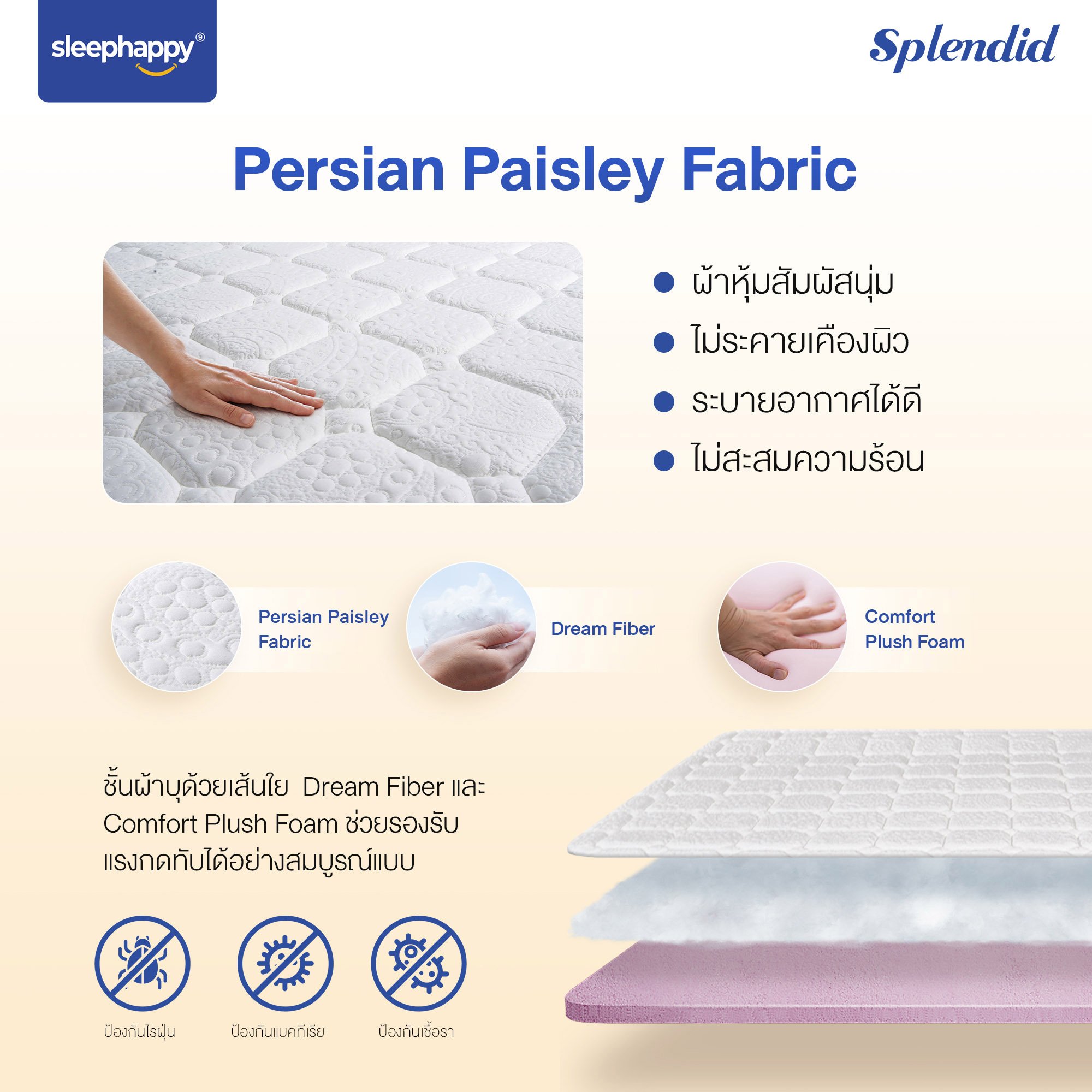 ที่นอน 5 ฟุต SLEEPHAPPY SPLENDID_2